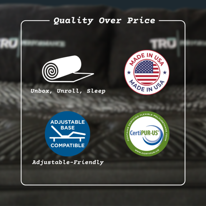 15" Black - Gel Memory Mattress